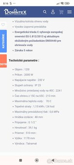 Bojler Tatramat eov 122 - 2