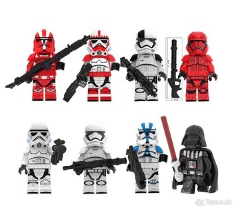 Rôzne figúrky Star Wars 1 (8ks) typ lego - nové - 2