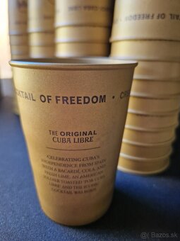 Predám originál plechové BACARDI poháre / Cuba Libre 136ks. - 2