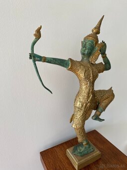 THAJSKÁ BRONZOVÁ SOCHA KRÁĽ RAMA 46cm - 2