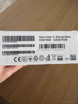 Redmi Note 14 Midnight Black, 6GB RAM/128GB ROM - 2