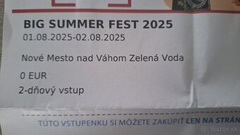 2-dňová vstupenka na Big summer fest 2025 - 2