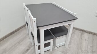 Detský stolík so stoličkami a lavicou s úložným priestorom - 2