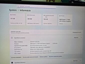 Asus Vivobook 15x OLED model 2024 so 16gb ram ryzen 7 proces - 2