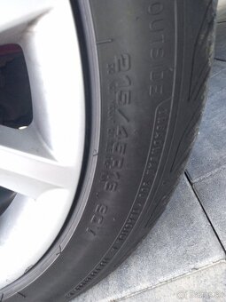 Originál disky 7J x 16 + pneumatiky 215/45 R16 2023 - 2
