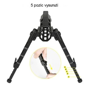 Taktický M-LOK bipod, dvojnožka - 2