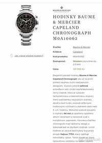 Baume & Mercier model Capeland chronograph, originál hodinky - 2