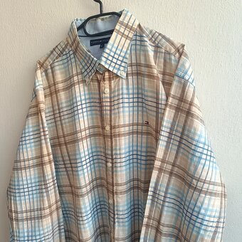 Tommy Hilfiger pruhovaná košeľa s dlhým rukávom kockovaná XL - 2