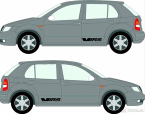 Skoda fabia vrs bočné pelepy nálepky na auto - 2