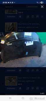 Opel Meriva B rok 2008-2011 nárazník predný kompletný, kapot - 2