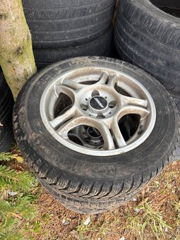 Hliníkové disky 4x100 R14 zimne pneu 185/60 R14 - 2