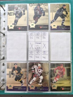 Hokejové kartičky - mix 90's - 2