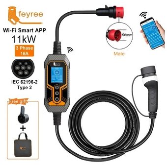 Predám NOVÚ nabíjačku WALLBOX 11kW/16A na elektromobily TYP2 - 2