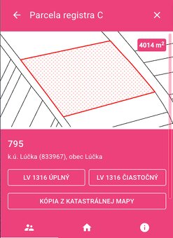 Pozemok v obci Lúčka pri Giraltovciach 4014 m2 - 2