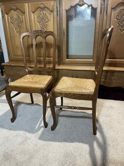 Vintage stolicky, masiv vyplet, 2 ks, cena za ks 16 eur - 2