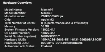 Mac mini M2 2023 / 16GGB / 256GB SSD - 2