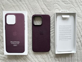 NOVÝ kryt pre Apple 15 Pro Max tkaninový - tmavo fialový - 2