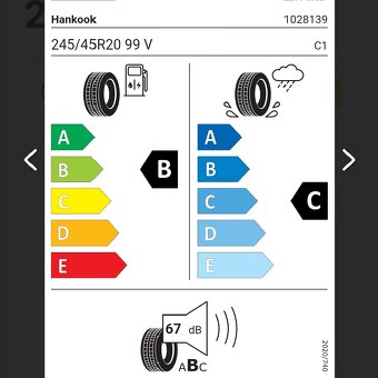 Letné pneumatiky Hankook 245/45 r20 - 2