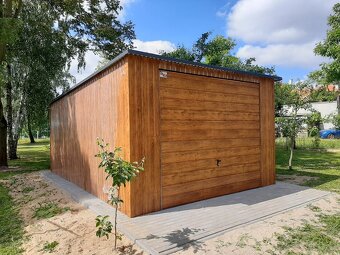 Plechová garáž 4x6m - 2