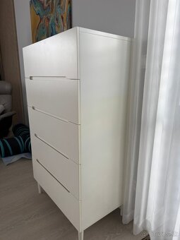 Komoda biela šuflíková - ako nová - 2