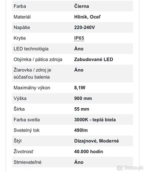 exteriérová lampa Astro bayvile spike - 2