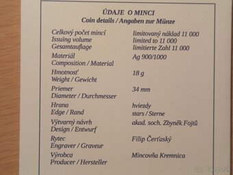 10 rokov eura 2019 PROOF – Investičné striebro - 2