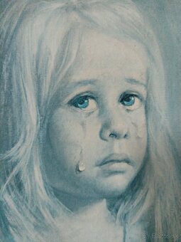 Obraz - Plačúce dievča Bragolin s krásnym rámom - 2