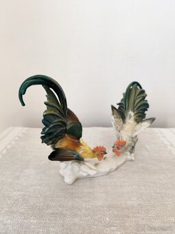 Ens Volkstedt vtáčiky kohúti porcelánová soška 30 cm - 2