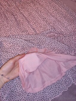 Jemne ružové šaty s bodkami Reserved, veľkosť S-M - 2