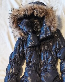 Dámska sivá zimná bunda s kožušinou Veľ. S - 2