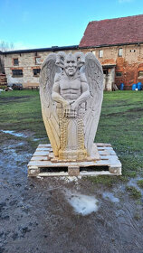 Kamenná socha Anjel - Diabol 140 cm - 2