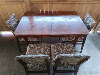 Retro stôl + 4 stolicky - 2