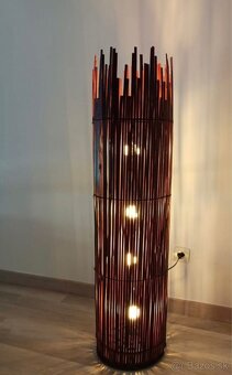 Bambusovy luster + lampa - 2