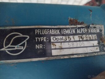 Predám pluh lemken opal - 2