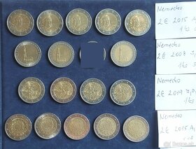 Zbierka nemeckých výročných dvojeurových "2EUR" mincí - 2