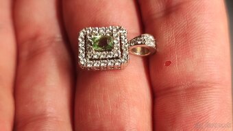 18kt zlaty prívesok s diamantami a chrysoberyl - 2