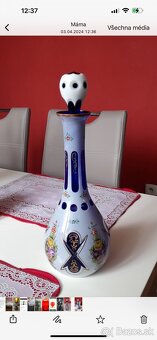 Sbírka - Karafa, Hutní sklo, irisovane sklo, sklenky - 2