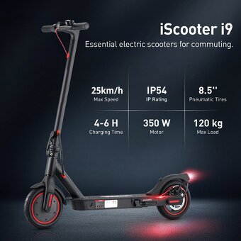 Nová 350W elektrická kolobežka iScooter i9 - 2