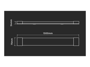 LED stropne ziarivkove svietidlo 150cm, 6000 lm, 4000K - 2