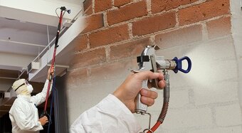 Maliarske práce pomocou Airless technológie (striekanie) - 2