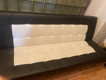 Rozkladací kožený gauč - 2