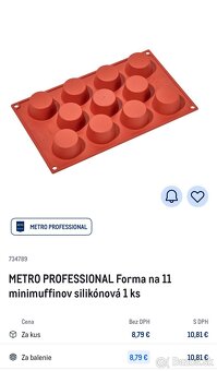 Forma plech na pečenie koláčikov, muffinov METRO - 2