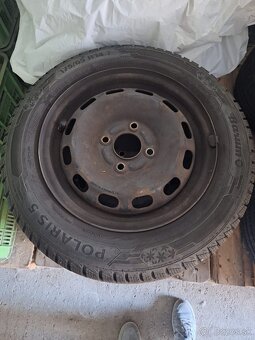Zimné pneumatiky Barum 175/65 R14 + plechové disky - 2