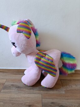 Plyšový ružový veľký jednorožec - 2