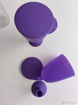 2set fialové Tupperware poháriky na stopke - skladacie - 2