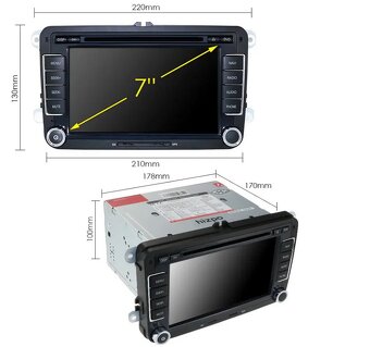 Predam android 7" radio s DVD, pre VW, Skoda - 2