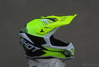SHOT žltá neon CARBON Kevlar, prilba okuliare - 2