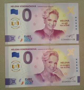 0 Euro bankovky Helena Vondráčková - 2