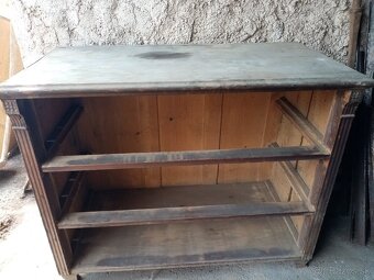 Starožitná komoda, zrkadlová skrinka - 2