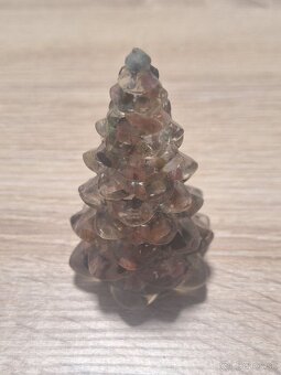 Dekoračný vianočný stromček z minerálu - Turmalín (bledý) - 2